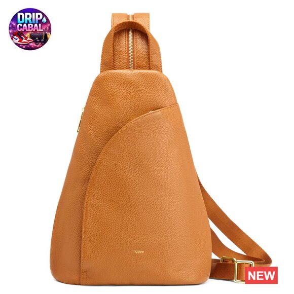 Top Grain Leather Sling Bag Crossbody Backpack RFID Blocking Travel main image 7